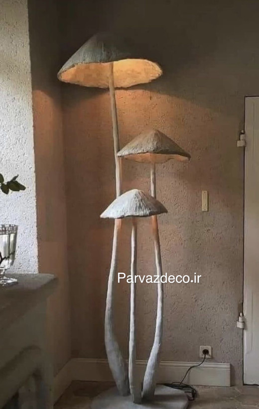 دکوری کنار سالنی قارچ ماشروم سه تایی پاپیه